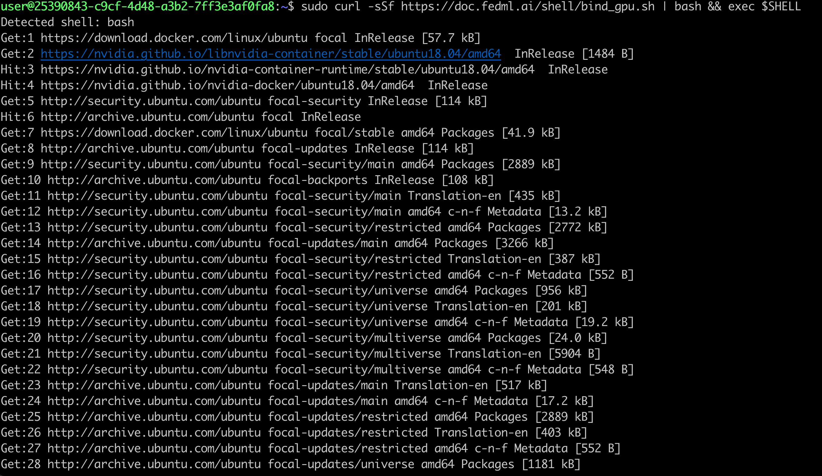 Initial Log Snapshot