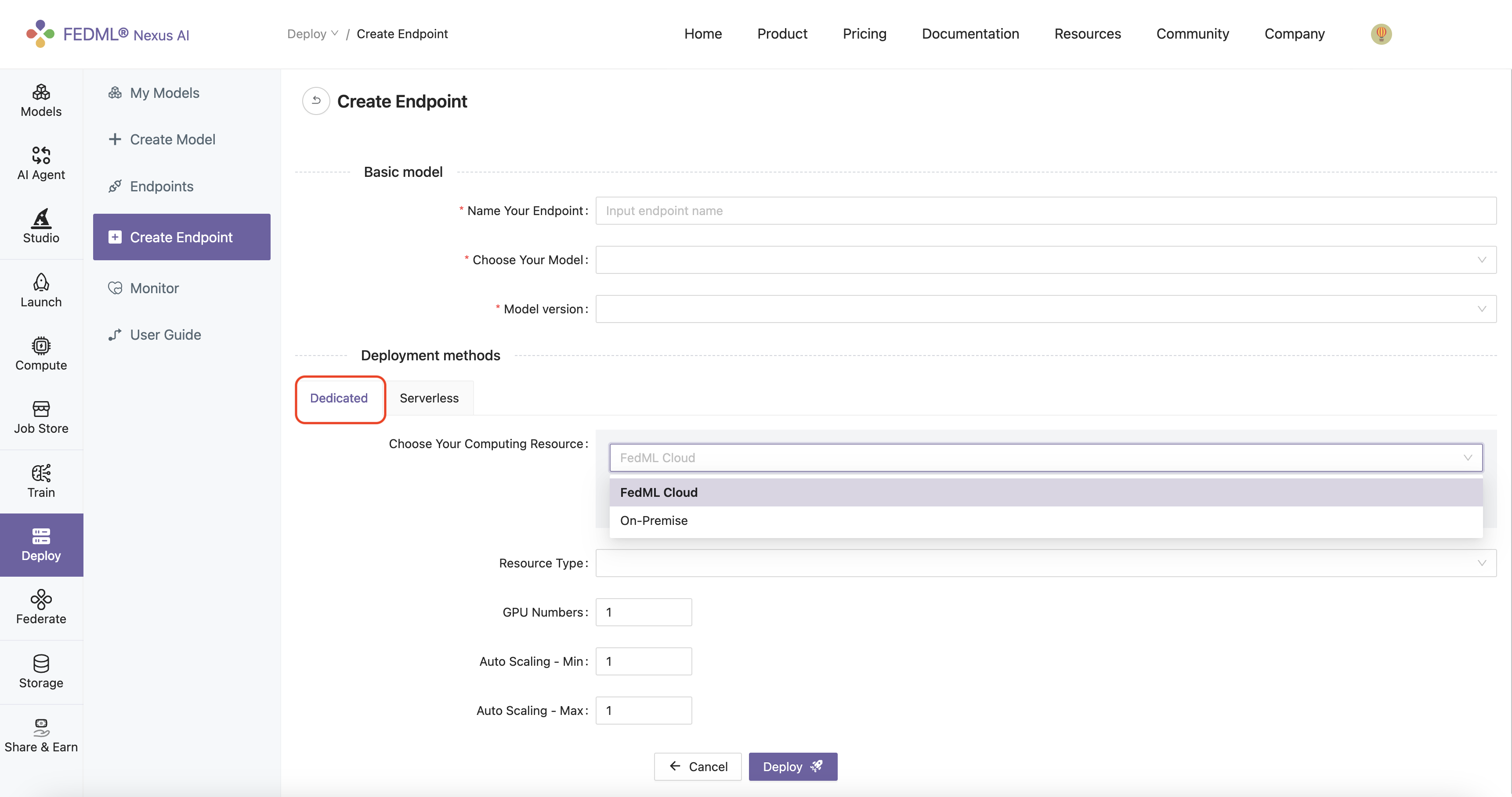 Create Endpoint