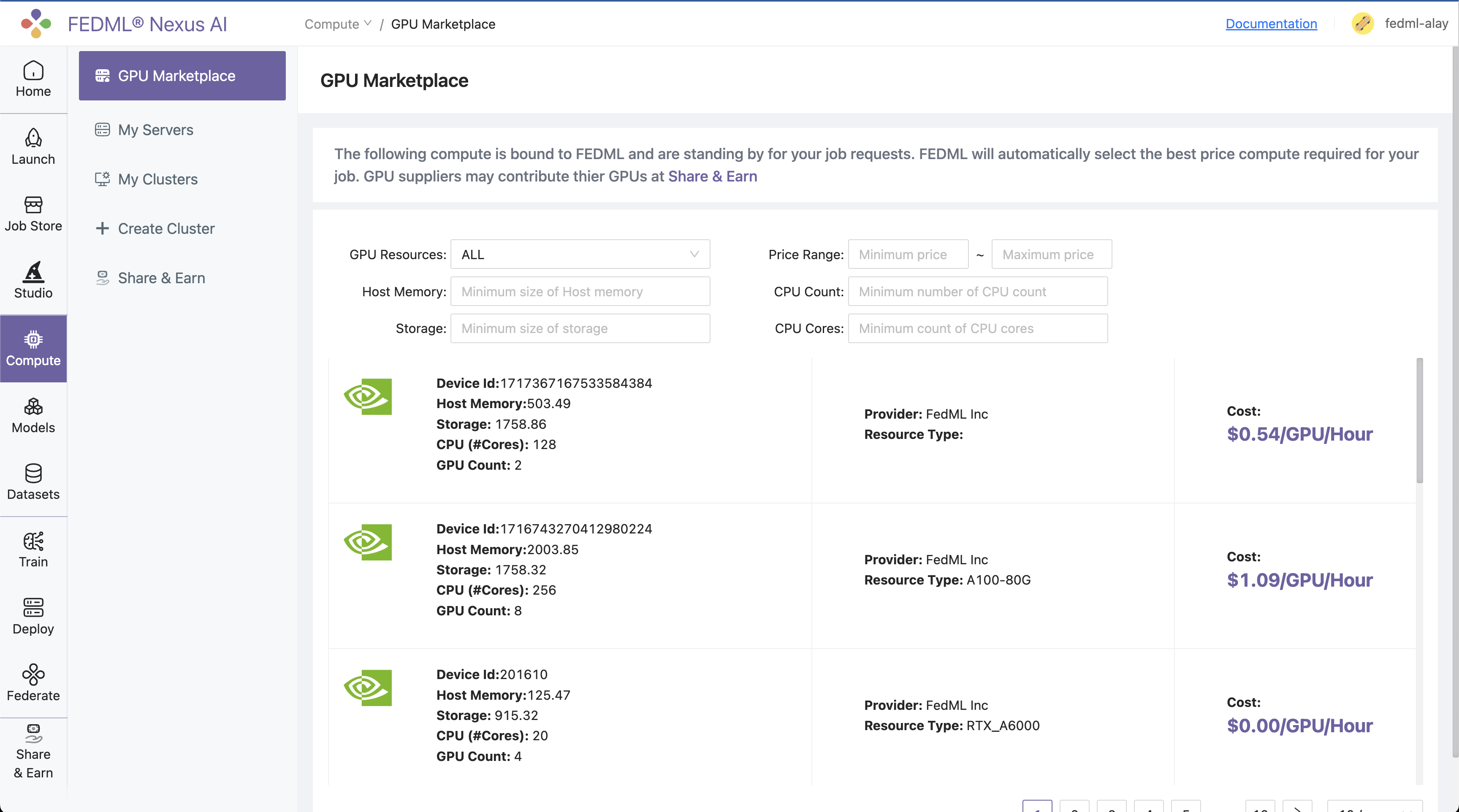 GPU Marketplace